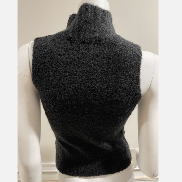 Rainey High Neck black Sleeveless fuzzy knit Sweater NWT other sizes available! - Picture 5 of 6